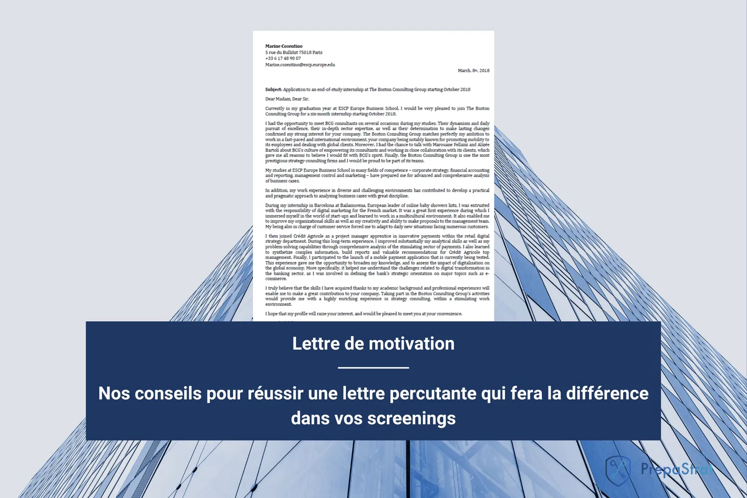 Lettre motivation