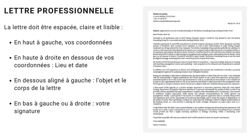 Lettre professionnelle